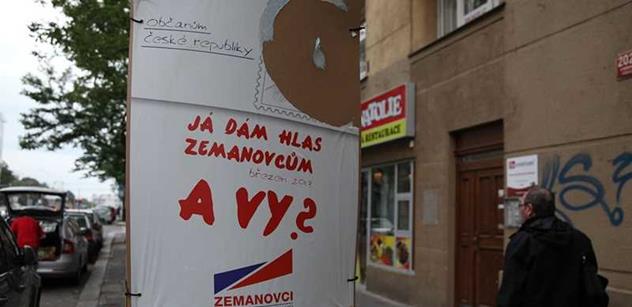 Volební nenávist: Praha trhá plakáty se Zemanem. A může být ještě mnohem hůř