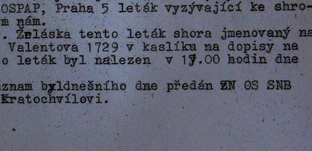 Zde je důkaz z minulosti: Bývalý šéf pražské policie byl udavač StB