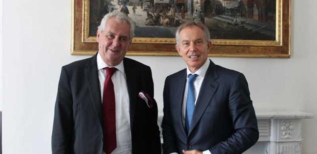 Zeman se sešel s Blairem. Mluvili o prezidentské kandidatuře