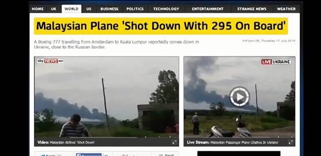 VIDEO Dosud nezveřejněné záběry krátce po sestřelení letadla nad Ukrajinou