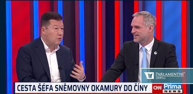 Vy jste hroznej opravdu. Okamura už nevydržel Hřiba