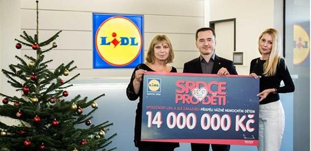 Sbírka v prodejnách Lidl vynesla rekordní částku 14 milionů korun 