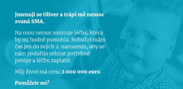 Boj o život malého Oliverka, na léčbu potřebuje dva miliony euro